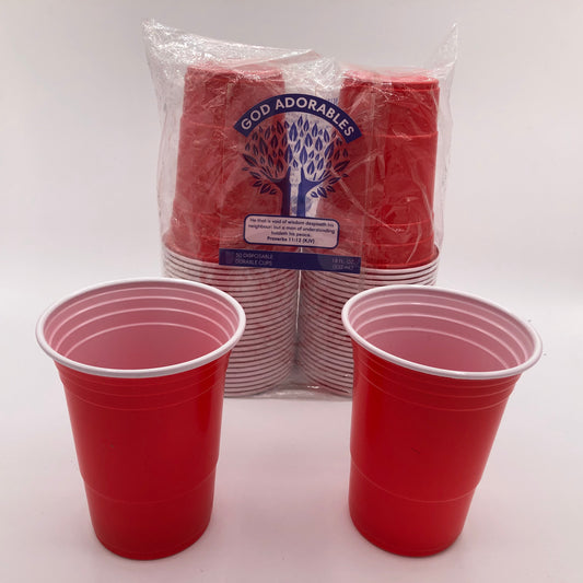 50 Disposable Plastic Party Cups